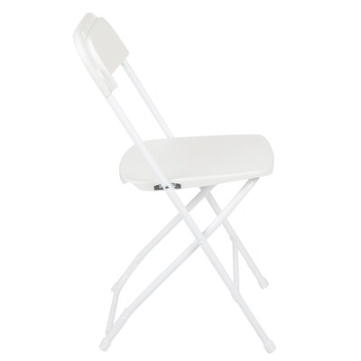 Flash Furniture Hercules™ Series Plastic Folding Chair, White, 2 Pack (2LEL3WHITE)