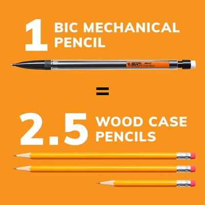 BIC Xtra Smooth Mechanical Pencils, 0.7mm, #2 Medium Lead, Dozen (MP11-BLK)