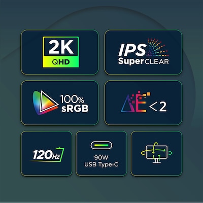 ViewSonic ColorPro 27 QHD 120Hz LCD Monitor, Built-In Speaker, Height Adjustable, Universal Docking Station, Black (VP2756A-2K)