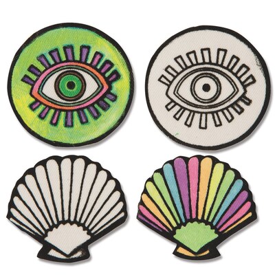 S&S Velvet Art Iron-On Patches to Color, 100/Pack (PS1458)