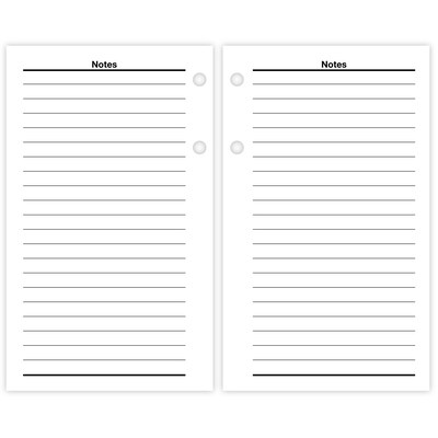 2026 AT-A-GLANCE Financial 6" x 3.5" Personal Organizer Refill Pages, White/Black (S170-50-26)