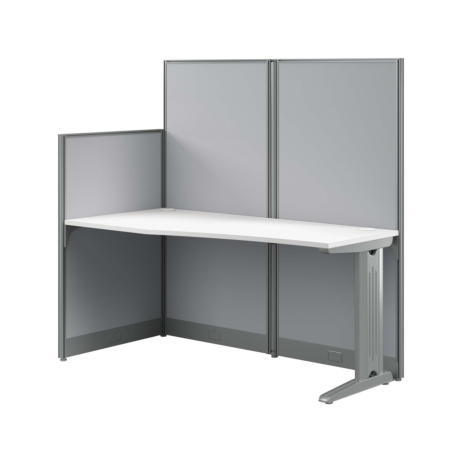 Bush Business Furniture Office in an Hour 63H x 65W Cubicle Panel Workstation, Pure White (WC36192-03K)
