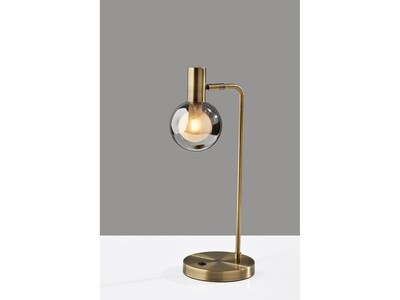 Adesso Starling LED Desk Lamp, 17.5", Antique Brass (3933-21)