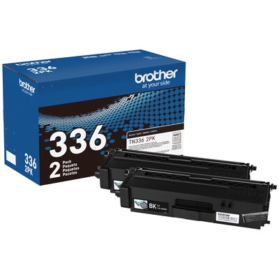 Brother TN-336 Black High Yield Toner Cartridge, 2/Pack  (TN3362PK)