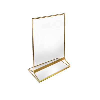 Azar 4" x 6" Acrylic Double-Sided Frames, Gold, 5/Pack (152792-GLD-5PK)