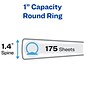 Avery 1 3-Ring View Binders, White, 12/Pack (5711-CT)