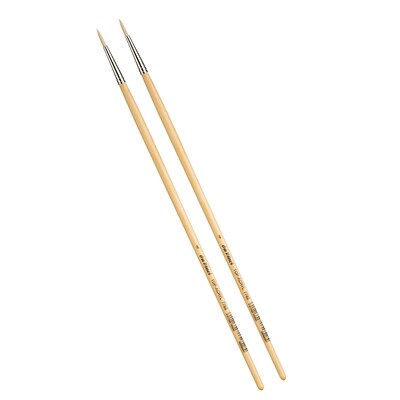da Vinci TOP-ACRYL Oil and Acrylic Synthetic Bristle White Round Brush, 2 Brushes/Pack (DVXVA77824-2)