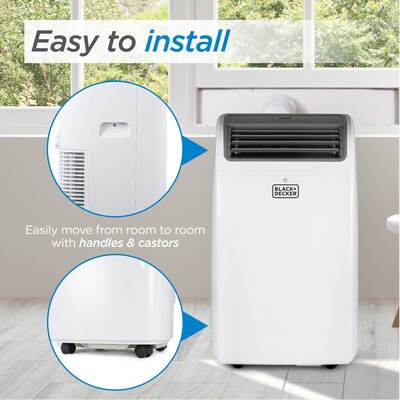 Black & Decker 115-Volt 14,000 BTU 10,200 (BTU DOE) Portable Air Conditioner with Remote, White (BPT10WTB)