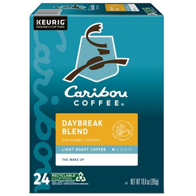Caribou Coffee Daybreak Morning Blend Coffee Keurig® K-Cup® Pods, Light Roast, 24/Box (6994)