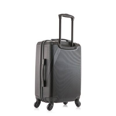 DUKAP Discovery 21.65" Hardside Suitcase, 4-Wheeled Spinner, TSA Checkpoint Friendly, Black (DKDIS00S-BLK)
