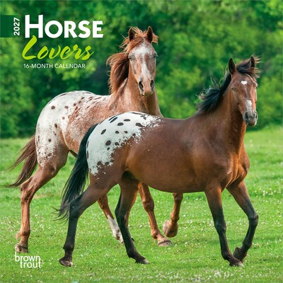 2027 BrownTrout Horse Lovers 7 x 7 Monthly Wall Calendar (9798330709823)