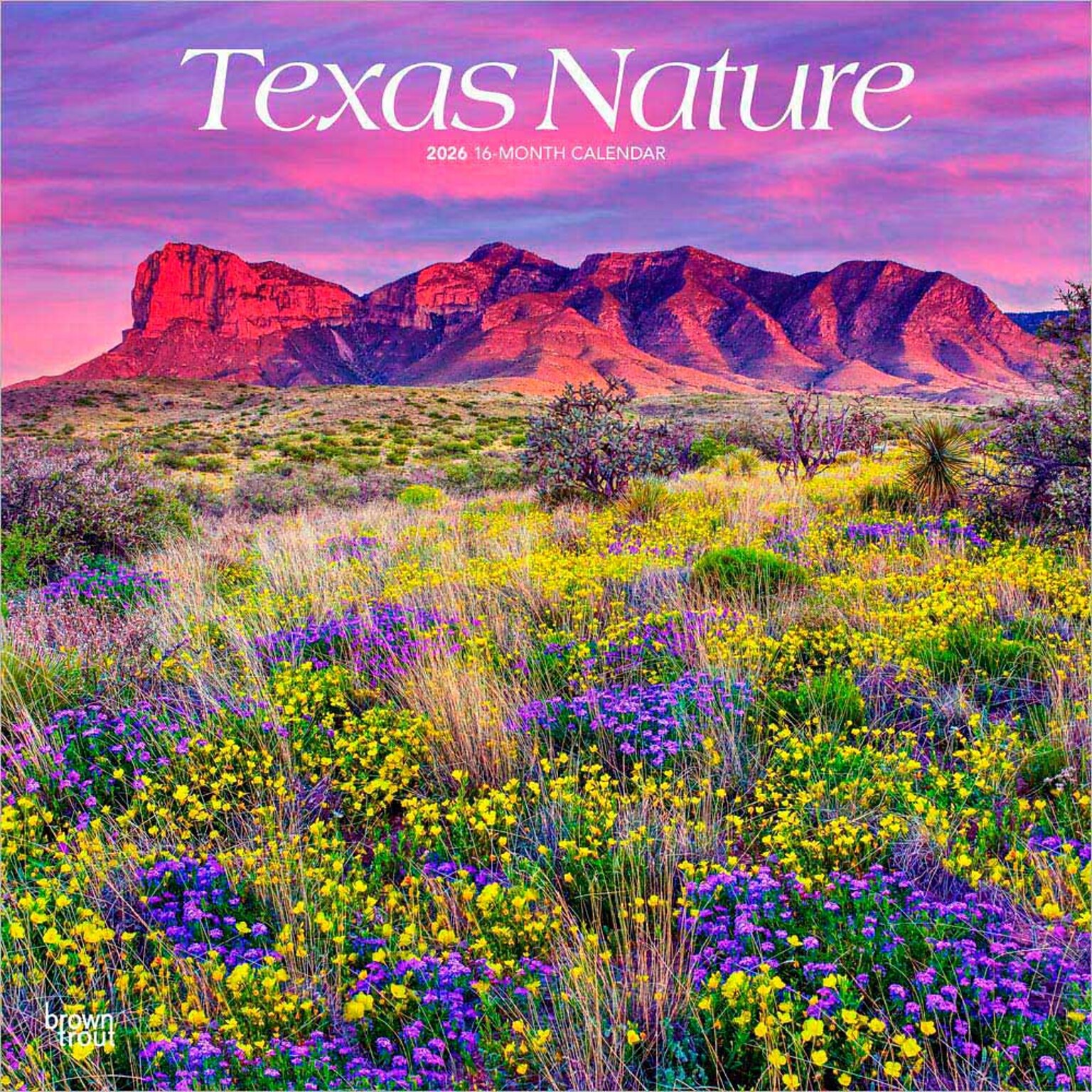 2026 BrownTrout Texas Nature 12 x 12 Monthly Wall Calendar (9798330705801)