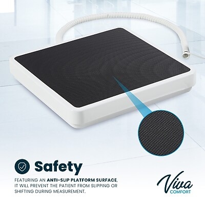 Viva Comfort Medical Digital BMI Weight Scale, 550 lbs. Capacity, White (ADIME904-06-MK)