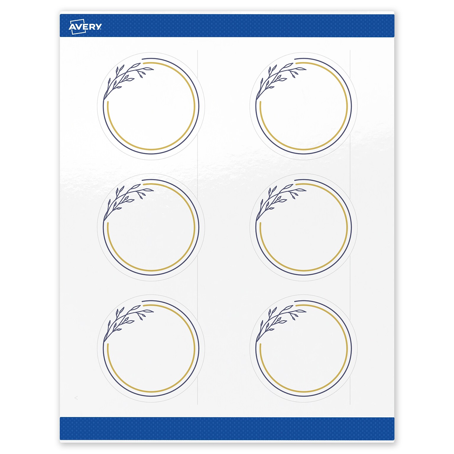 Avery Laser/Inkjet Circle Multipurpose Labels, 3 Dia., White, 60/Pack (S00-DNG)