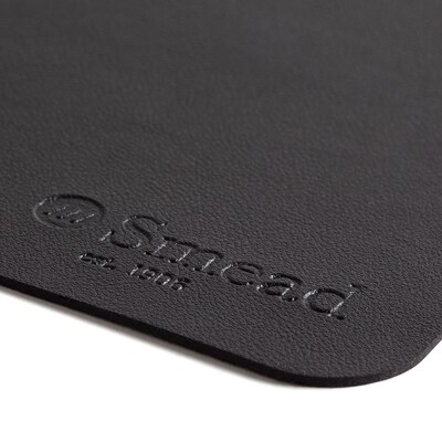 Smead Small Vegan Leather Anti-Slip Desk Pad, 23.6" x 13.7", Charcoal (SMD64838)