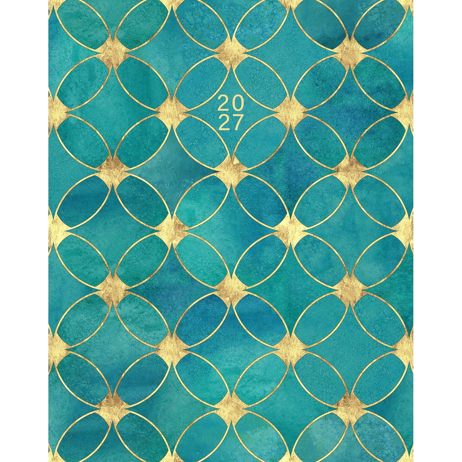 2027 Willow Creek Royal Trellis 7.5 x 9.5 Monthly Desk Calendar, Assorted Colors (67413)