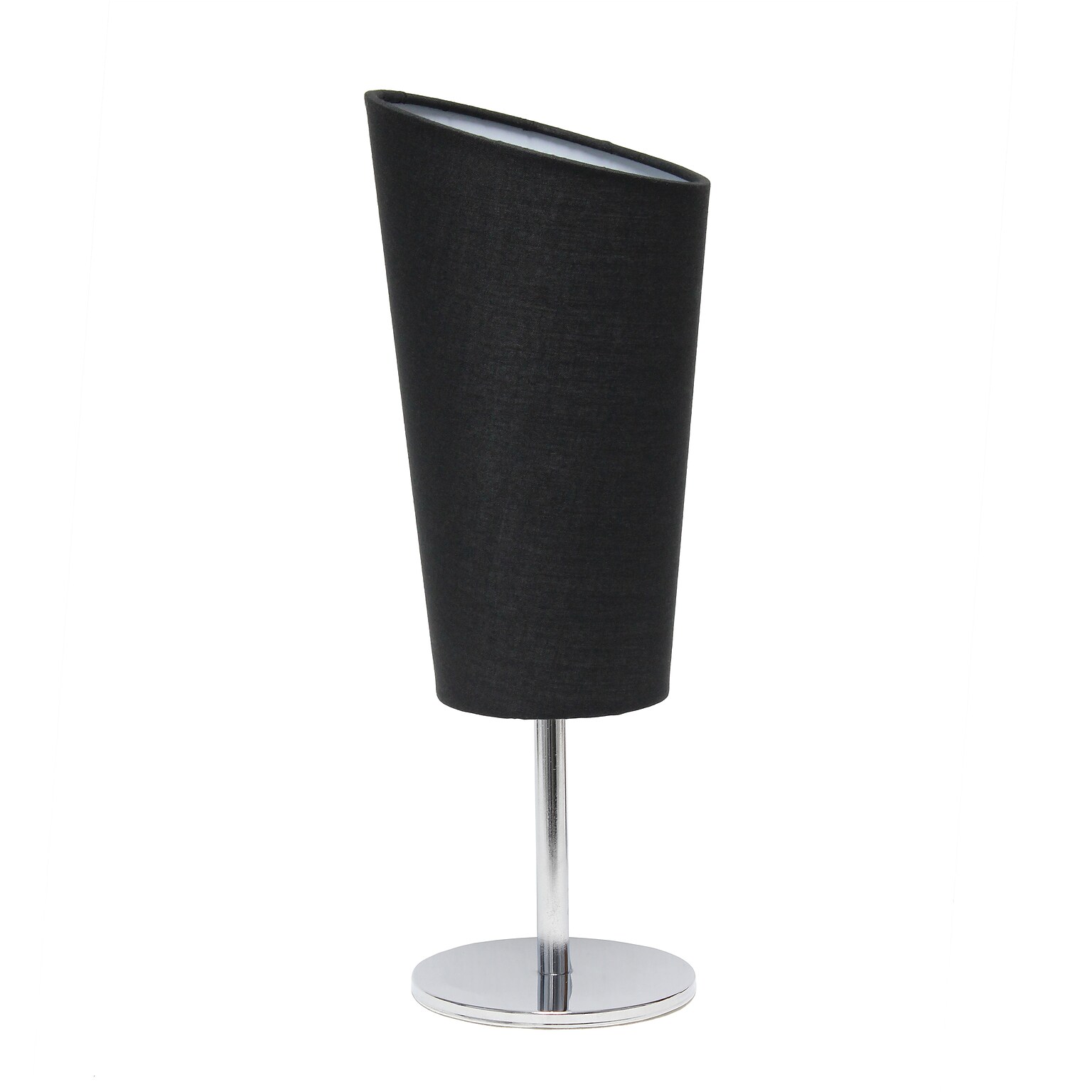 Creekwood Home Chrome Slanted 12.4 LED Table Lamp, Black (CWT-1012-BK)
