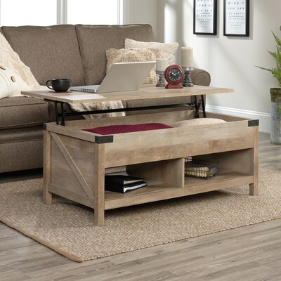 Sauder Bridge Acre 46"W x 24"D Coffee Table, Lintel Oak (427692)