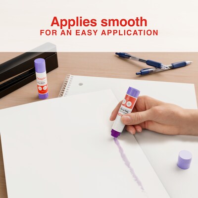 Staples Washable Glue Sticks, 0.28 oz., Purple, 18/Pack (ST63020)