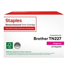 Staples Remanufactured Magenta High Yield Toner Cartridge Replacement for Brother (TRTN227M/STTN227M