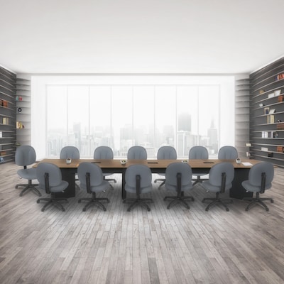 Regency Array 192W x 48D Conference Table with Grommet, Noble Oak/Black (ACT19248NOBK)