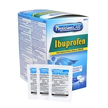 Physicians Care 200mg Ibuprofen Pain Reliever Tablet, 2/Packet, 50 Packets/Box (90015)