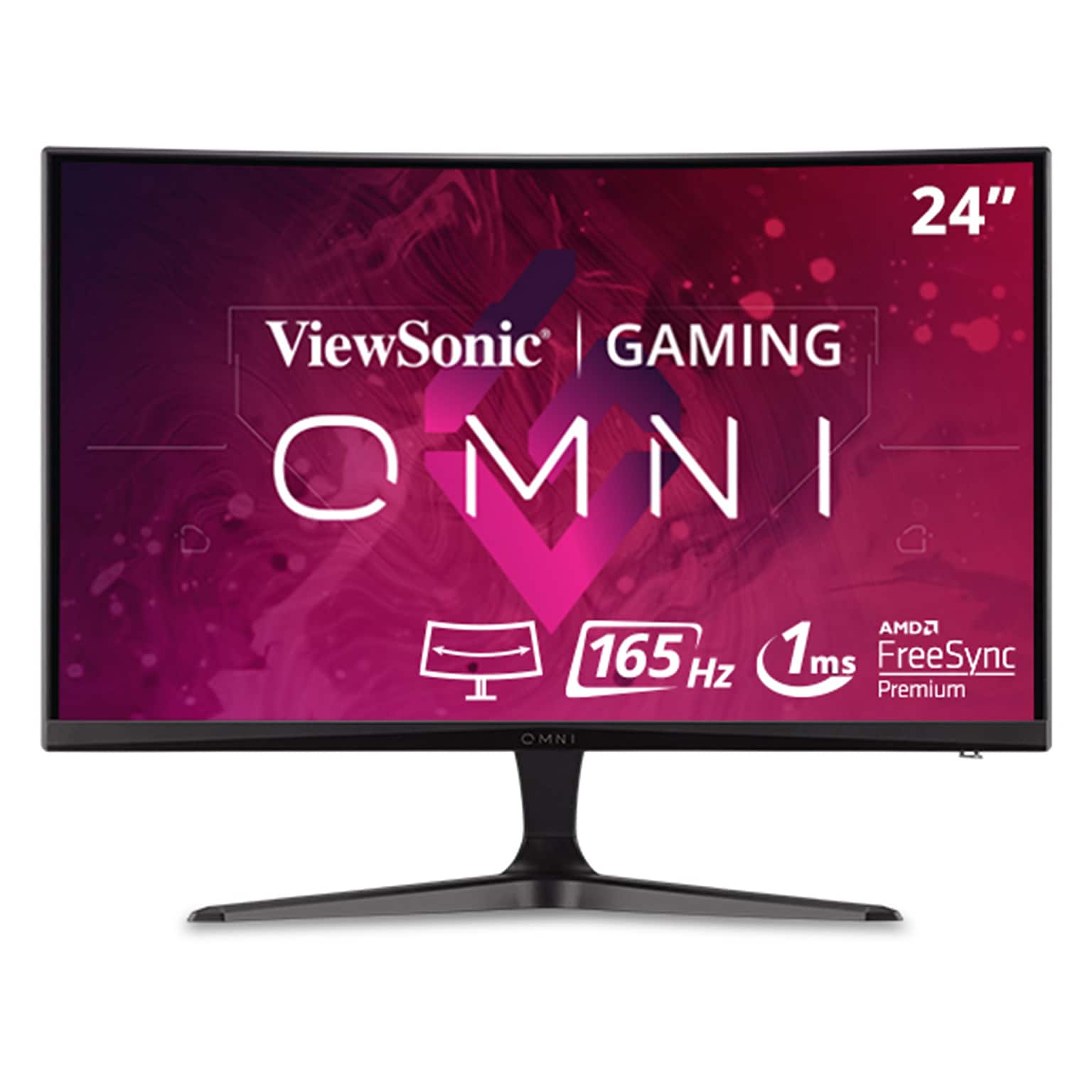 ViewSonic OMNI 24 Curved 165 Hz LED Gaming Monitor, Black (VX2418C)