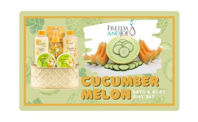 Freida and Joe Cucumber Melon Bath & Body Gift Set Basket (FJ-160)