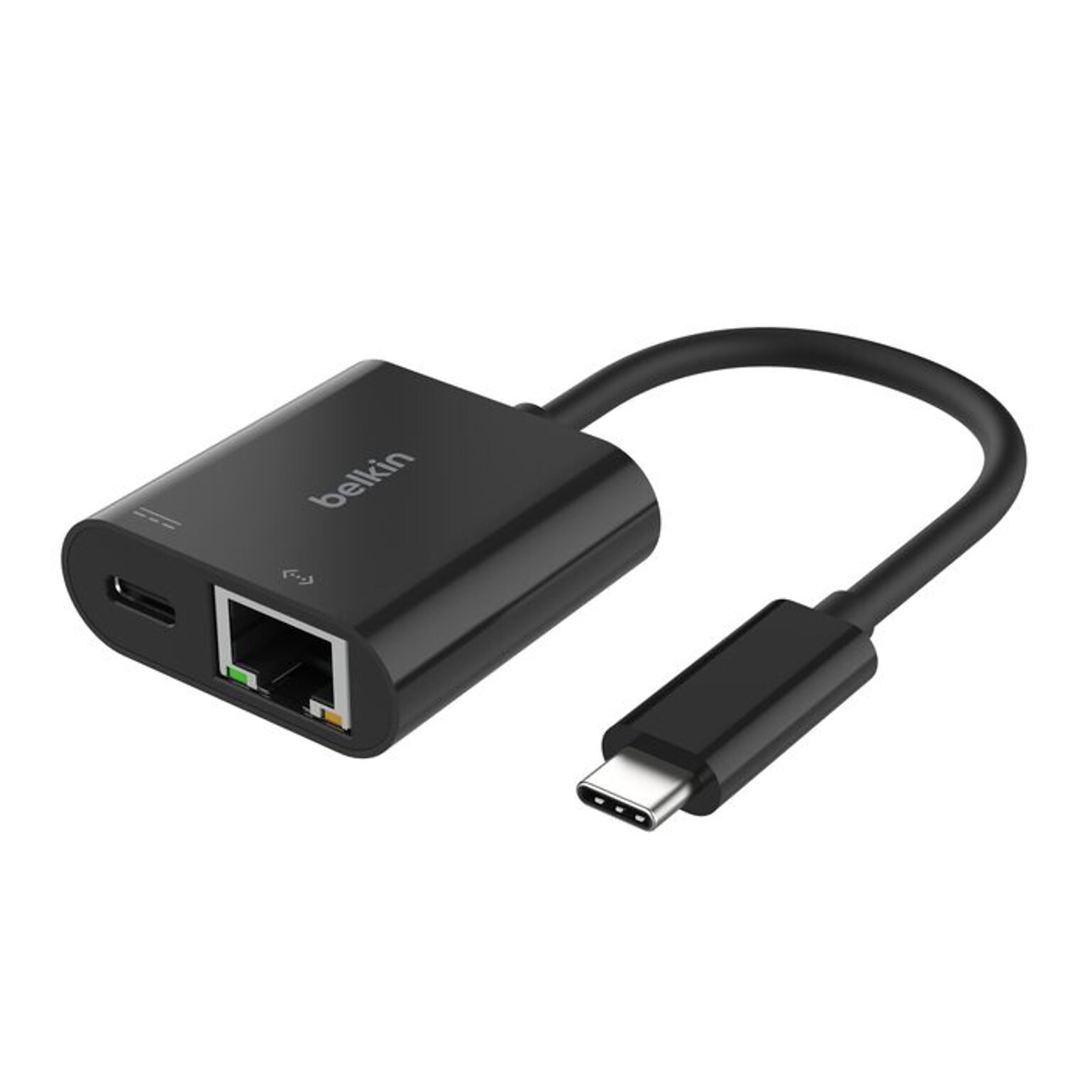 Belkin Connect USB-C to Ethernet + Charge Adapter, 100W (INC019BTBK)