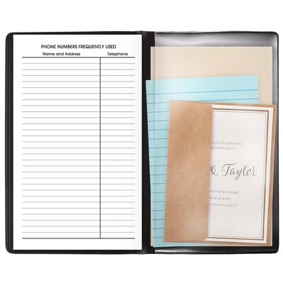 2026-2027 AT-A-GLANCE DayMinder 3.5" x 6" Academic Monthly Planner, Faux Leather Cover, Black (AY53-00-27)