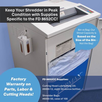 Formax OnSite 8652CC 32-Sheet Cross-Cut Commercial Shredder (FD 8652CC)