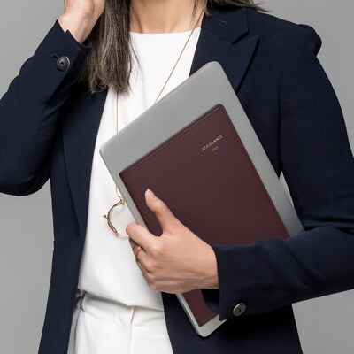 2026 AT-A-GLANCE 8.25" x 11" Weekly Appointment Book Planner, Faux Leather Cover, Wine Stone (70-950-50-26)