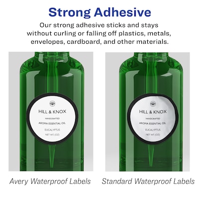 Avery Laser/Inkjet Decorative Edge Waterproof Multipurpose Labels, 4" x 1", White, 200/Pack (94115)
