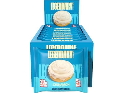 Legendary Foods Cinnamon Protein Sweet Roll, 2.3 oz., 8/Box (10054)