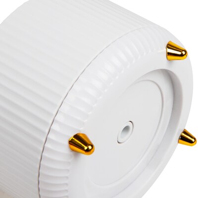 Mind Reader 5-Compartment Rotating Plastic Pen Holder, White (SPINPEN-WHT)