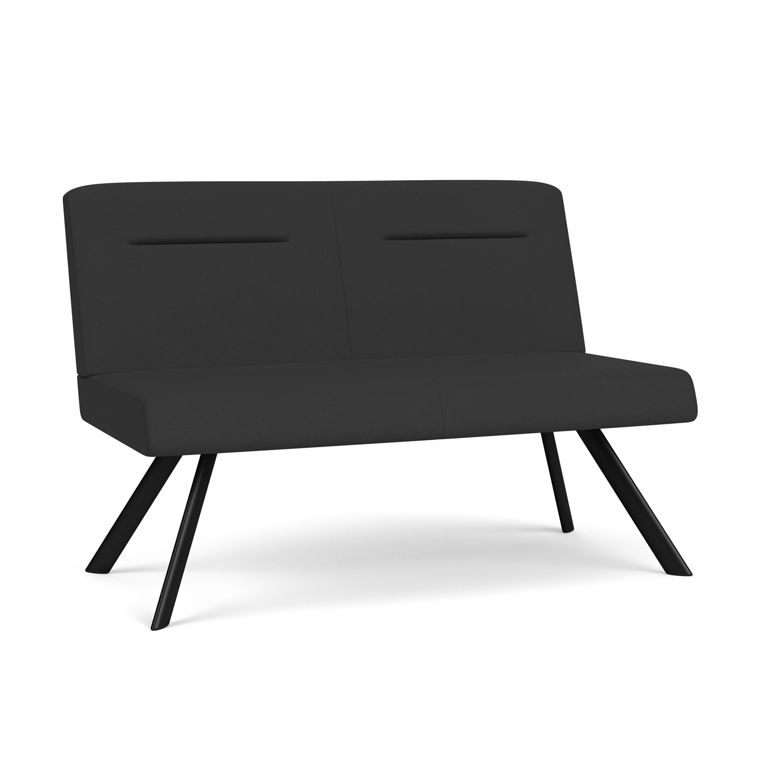 Lesro Willow 48W Fabric Loveseat, Open House Graphite/Black (WL1502.SBK-01OHGP)