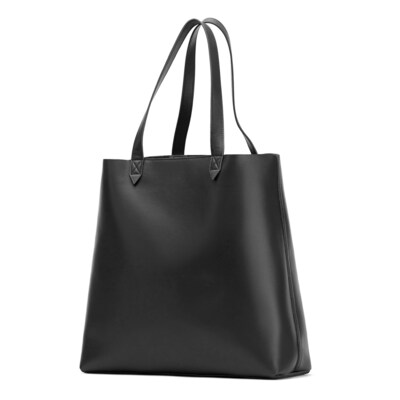 Francine Collections Made Easy Leather 15.6 Laptop Tote, Black (FCTBLKMADE)
