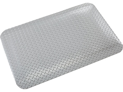 Crown Mats Industrial Deck Plate Anti-Fatigue Mat, 36 x 60, Gray (500NN)