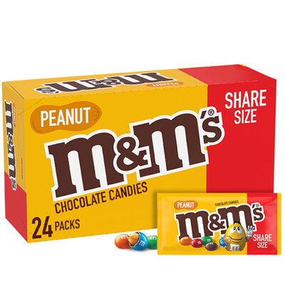 M&M'S Plain Milk Chocolate Share Size 3.14 oz Bag