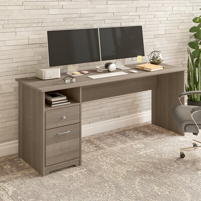 Bush Furniture Cabot 72W Computer Desk with Drawers, Ash Gray (WC31272)