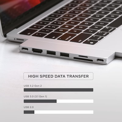 Satechi Pro Slim Multiport Hub for Laptops, Silver (ST-HUCPHSS)