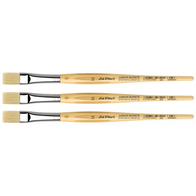da Vinci JUNIOR Mixed Media Synthetic Bristle, Flat Brush, 3/Bundle (DVXVA32914-3)