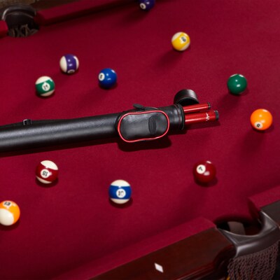 Casemaster Q-Vault Supreme Black with Red Trim Cue Case (51-0706-02)