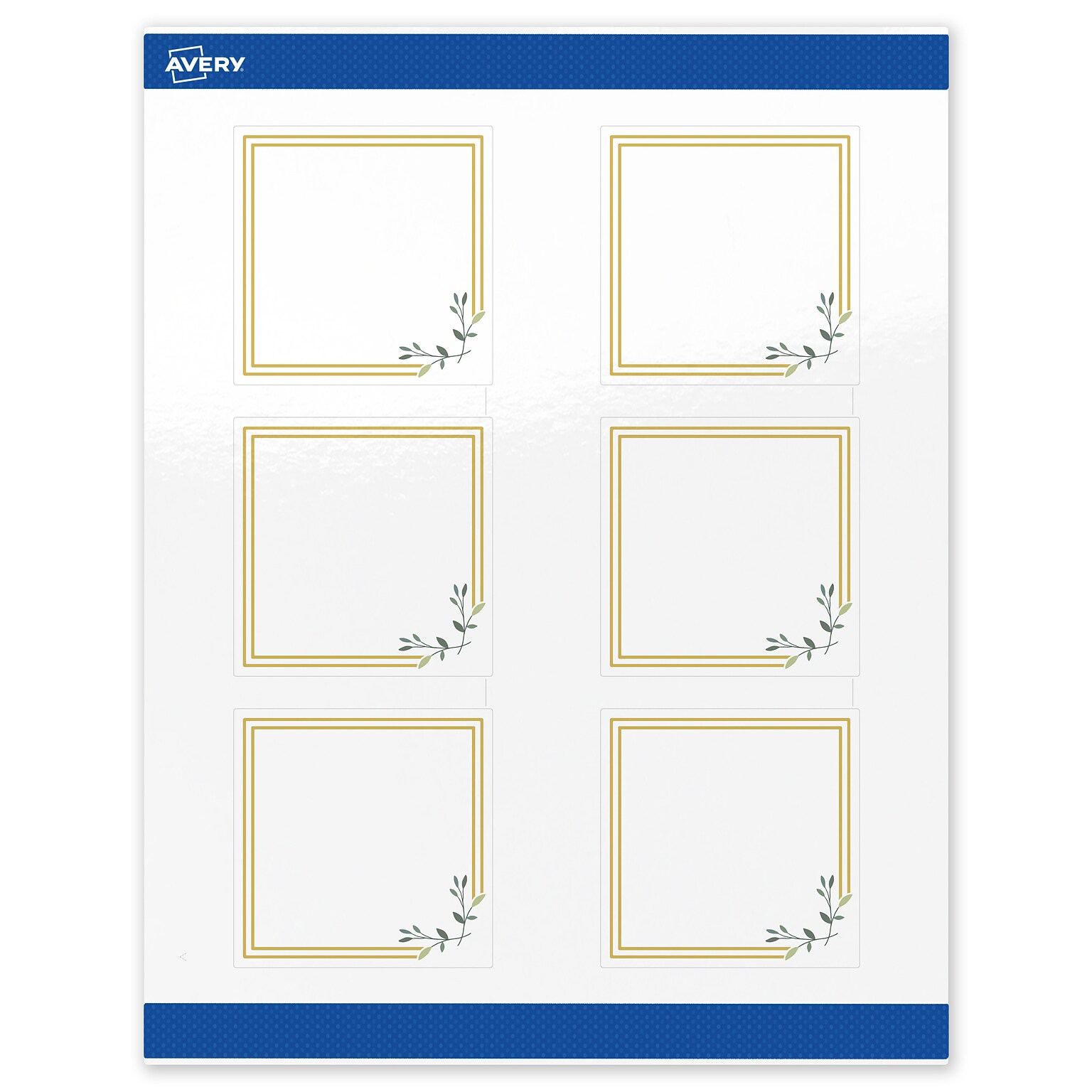 Avery Laser/Inkjet Square Multipurpose Labels, 3 x 3, White, 60/Pack (S00-DMT)