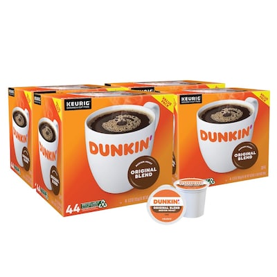 Dunkin Original Blend Coffee Keurig® K-Cup® Pods, Medium Roast, 176/Case (006933)