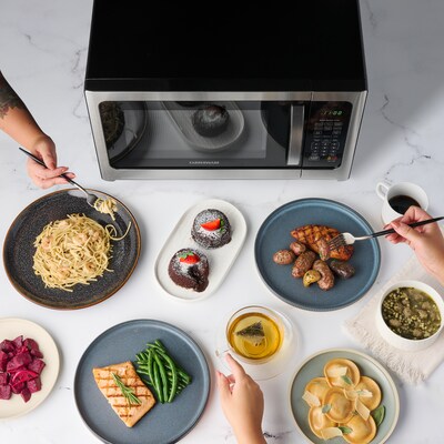 Farberware Professional 1.2 Cu. Ft. Countertop Microwave, Stainless Steel/Black (FMO12AHTBKE)