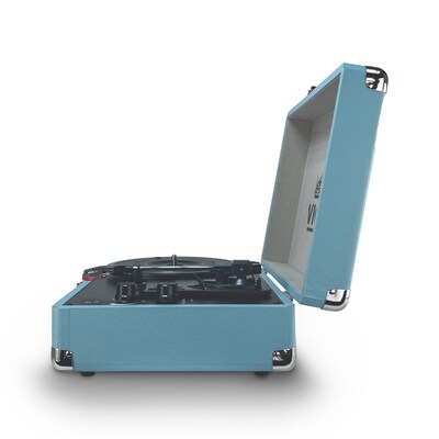 Victor Metro Plus Bluetooth Suitcase Turntable 3-Speed Vinyl Record Player with Speakers, Turquoise (VSRP-850B-TQ)