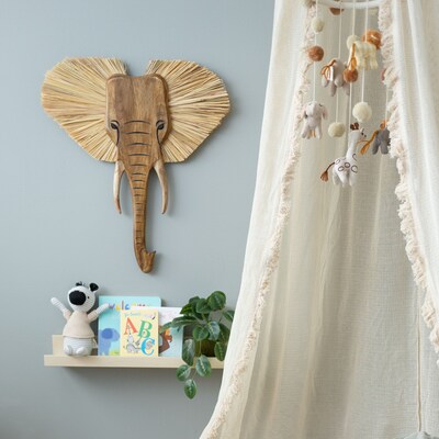 Crane Baby Kendi Elephant Wall Décor, 23.5" x 3" (BC-120WD-3)