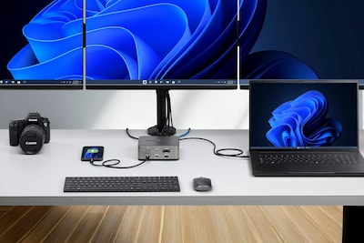 StarTech Universal Docking Station for Thunderbolt 5/4 and USB4 (Windows/macOS) Laptops, Gray (215N-TB5USB4DOCK)