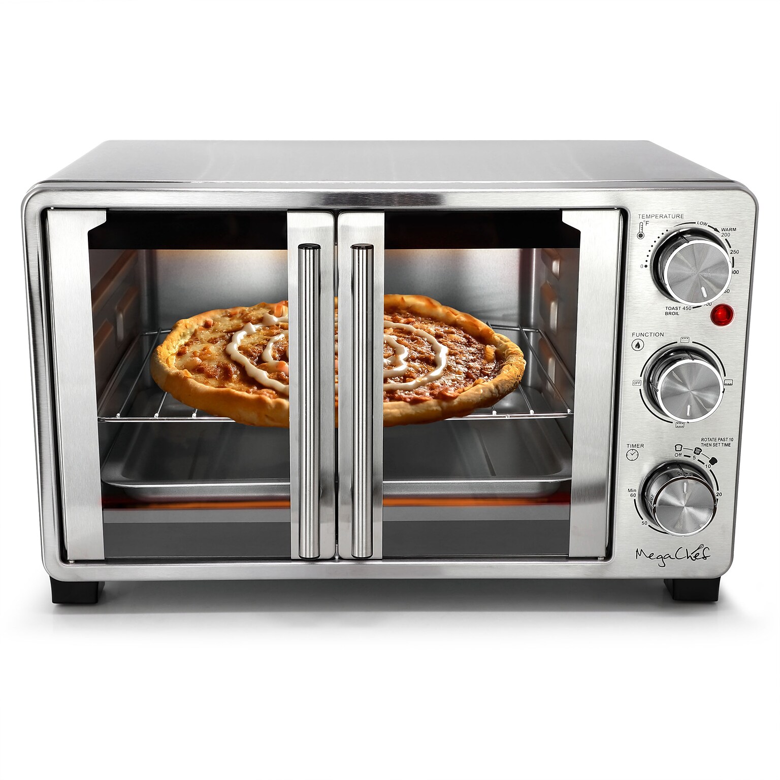 MegaChef 25 Liter Multi-Function Counter Top Oven, Silver